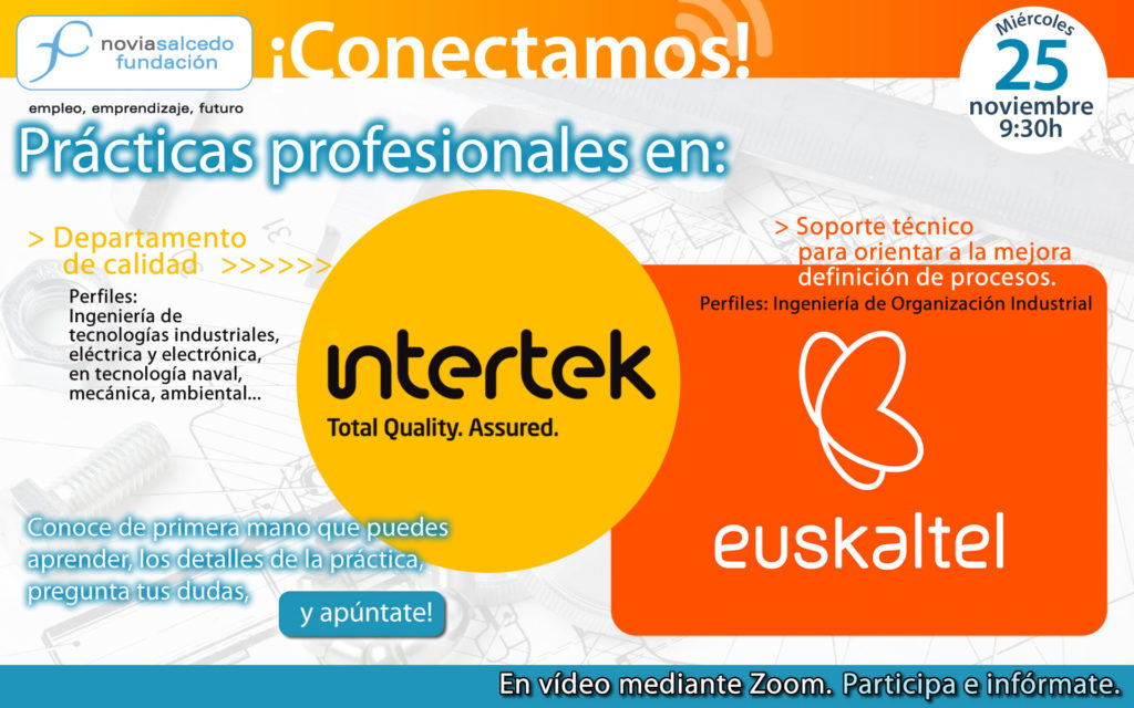 Conectamos. Prácticas perfiles técnicos. Intertek y Euskaltel