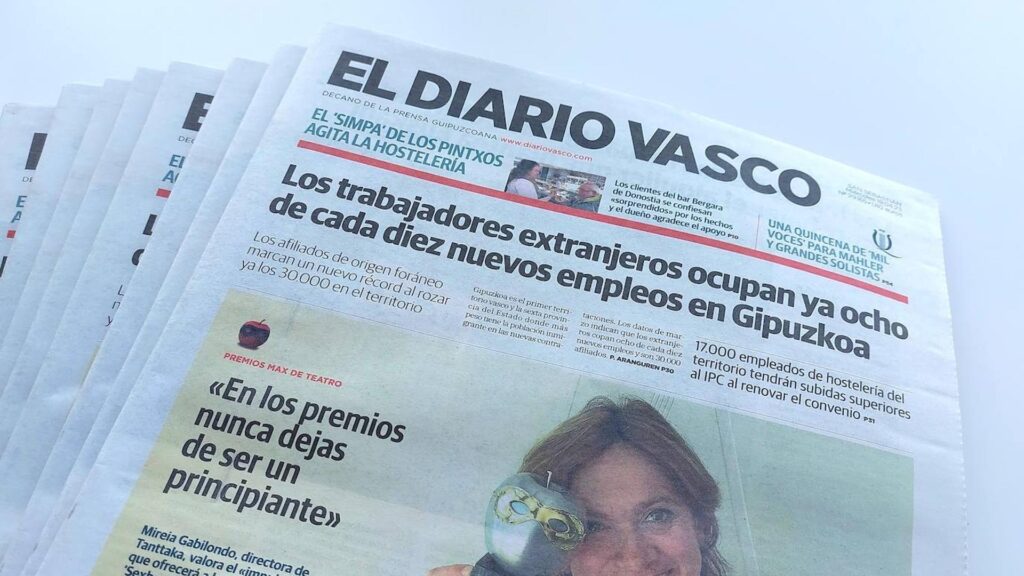 Becas Prácticas profesionales remuneradas en El Diario Vasco con Fundación Novia Salcedo.