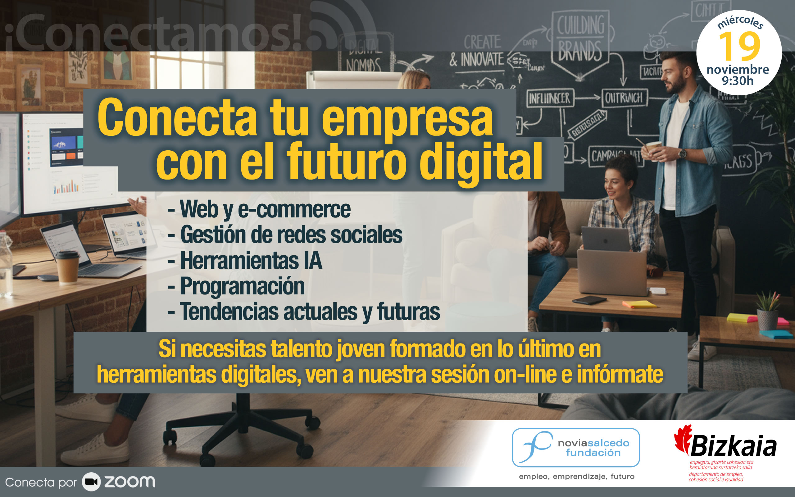 Fundación Novia Salcedo. empleo, emprendizaje, futuro.