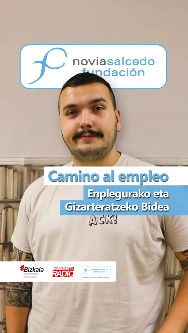 🔹 Cada día, jóvenes migrantes llegan en solitario a Euskadi.

Sin una red que los sostenga.

Sin personas en las que reflejarse.

Con una mochila cargada de incertidumbre, pero también de esperanza.

Con el programa "Camino al Empleo – Enplegurako eta Gizarteratzeko Bidea", queremos que esas mochilas pesen menos.

Y que cada joven pueda recorrer su propio camino acompañado, con apoyo emocional, educativo y profesional.

🎥 En este vídeo te contamos cómo lo hacemos posible.

🧭 Y cada dos viernes, publicaremos una historia real: la de una persona que ya ha vivido este proceso y que hoy inspira desde la experiencia.

Porque cuando alguien comparte su historia, deja de estar en la sombra.

Y cuando se convierte en referente, crea oportunidades para otras y otros.

🤝 Este proyecto está financiado por el Departamento de Empleo, Cohesión Social e Igualdad de la Diputación Foral de Bizkaia, y promovido por la @noviasalcedofundacion y @caminoalbarriola Asociación Camino al Barrio.

👉 Descubre más de este programa a través del enlace en nuestro perfil.

---

🔹 Egunero, gazte migratzaileak bakarrik iristen dira Euskadira.

Eusten dien sarerik gabe.

Islatzeko pertsonarik gabe.

Zalantzaz betetako motxila batekin, baina baita itxaropenez betea ere.

"Camino al Empleo – Enplegurako eta Gizarteratzeko Bidea" programarekin, motxila horiek gutxiago pisatzea nahi dugu.

Eta gazte bakoitzak bere bidea egin ahal izatea, laguntza emozional, hezitzaile eta profesionalarekin.

🎥 Bideo honetan azaltzen dizugu nola egiten dugun posible.

🧭 Eta bi ostiralero, benetako istorio bat argitaratuko dugu: prozesu hau bizi izan duen eta gaur egun esperientziatik inspiratzen duen pertsona batena..

Norbaitek bere istorioa partekatzen duenean, itzalean egoteari uzten dio.

Eta erreferente bihurtzen denean, beste batzuentzat aukerak sortzen ditu.

🤝 Proiektu hau Bizkaiko Foru Aldundiko Enplegu, Gizarte Kohesioa eta Berdintasuna Sustatzeko Sailak finantzatzen du, eta Novia Salcedo Fundazioak eta Camino al Barrio Elkarteak sustatzen dute.

👉 Ezagutu hobeto programa hau gure profileko estekaren bidez.

#Juventud #InclusiónSocial #Referentes