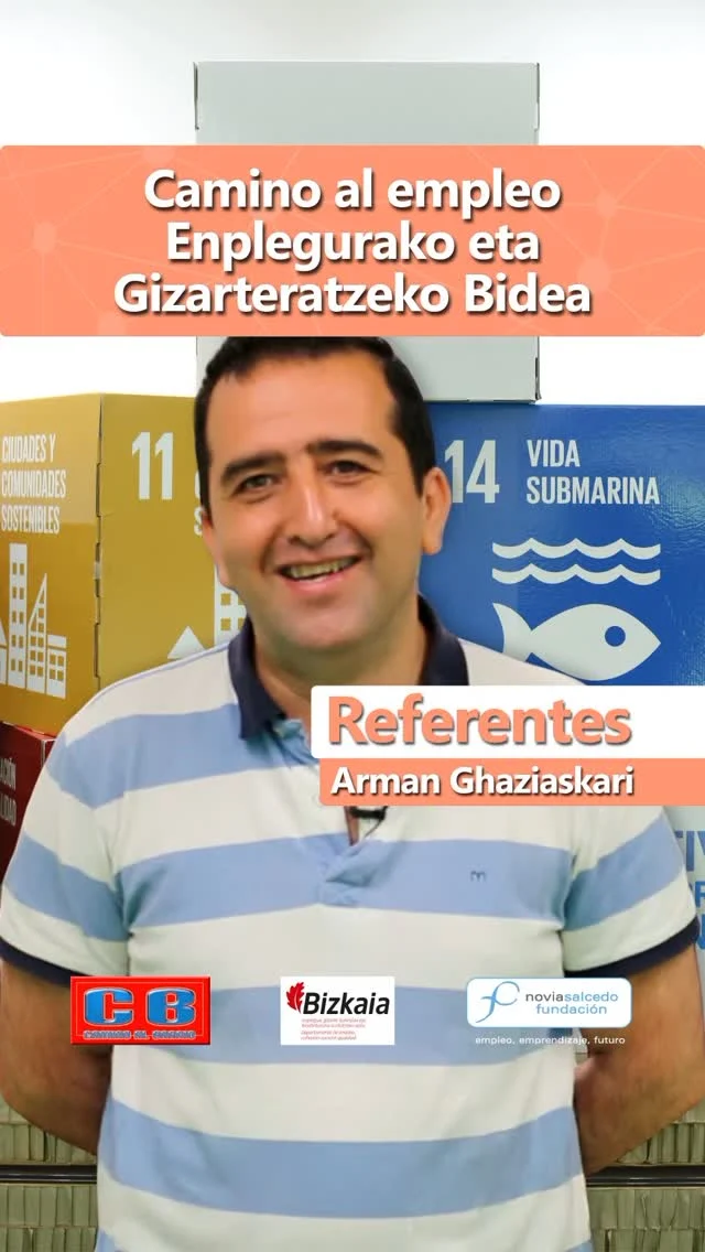 Referentes que transforman miradas.

Arman Ghaziaskari es una de las voces que inspiran dentro del programa Camino al Empleo – Enplegurako eta Gizarteratzeko Bidea.

Este proyecto va más allá de la inclusión laboral: pone el foco en lo humano, en la dignidad, en construir comunidad desde la representación positiva.

Y en ese camino, las referentes como Arman son clave:
💬 Rompen estigmas.
🤝 Conectan generaciones.
🎤 Dan voz a quienes aún no han sido escuchados.
🌍 Inspiran desde la experiencia vivida.

Apostamos por una inclusión que reconoce el valor de cada joven, facilitando que sean creadores de su propio camino.

📲 Descubre más sobre el programa financiado por el Departamento de Empleo, Cohesión Social e Igualdad de la Bizkaiko Foru Aldundia / Diputación Foral de Bizkaia y el poder de los referentes en nuestra web.

---

Begiradak eraldatzen dituzten erreferenteak.

Arman Ghaziaskari da Camino al Empleo – Enplegurako eta Gizarteratzeko Bidea programaren inspirazio-iturri nagusietako bat.

Proiektu hau laneratzeaz haratago doa: gizatasunean, duintasunean, irudikapen positibotik komunitatea eraikitzean jartzen du arreta.

Eta bide horretan, Arman bezalako erreferenteak funtsezkoak dira:
💬 Estigmak hausten dituzte.
🤝 Belaunaldiak konektatzen dituzte.
🎤 Oraindik entzun ez direnei ahotsa ematen diete.
🌍 Bizitako esperientziatik inspiratzen dute.

Gazte bakoitzaren balioa aitortzen duen inklusioaren aldeko apustua egiten dugu, beren bidearen sortzaile izan daitezen erraztuz.

📲 Ezagutu gehiago Bizkaiko Foru Aldundia / Diputación Foral de Bizkaia-ko Enplegua, Gizarte Kohesioa eta Berdintasuna Sailak finantzatutako programari eta erreferenteen ahalmenari buruz gure webgunean.

#Referentes #InclusiónSocial #Migración #CaminoAlEmpleo #TransformaciónSocial #JuventudConFuturo #MigrantesConVoz